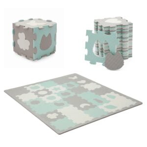 Schaumstoffmatte puzzle 3D LUNO SHAPES Mint