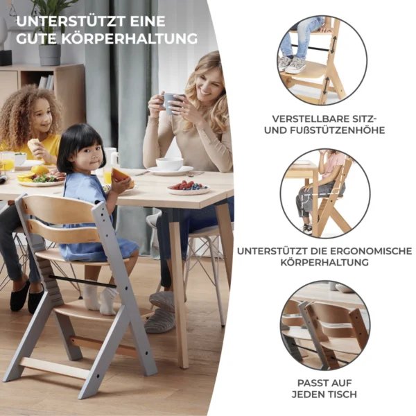 Hochstuhl mit Kissen ENOCK Holz-weiß – Bild 7