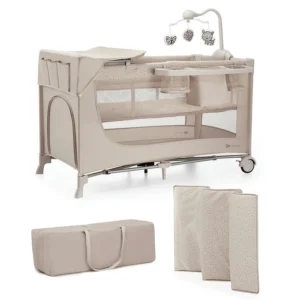 Kinderreisebett mit Zubehör JOY2 3in1 – Beige