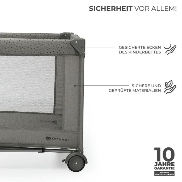 Kinderreisebett JOY2 2in1 - Dunkelgrau – Bild 7