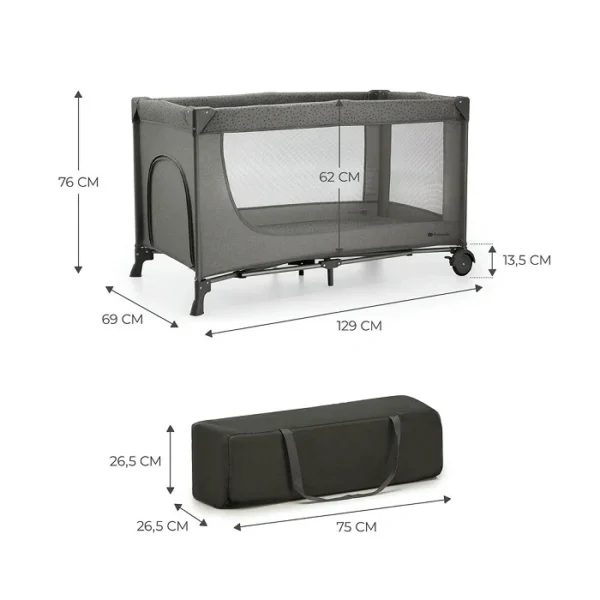 Kinderreisebett JOY2 2in1 - Dunkelgrau – Bild 10